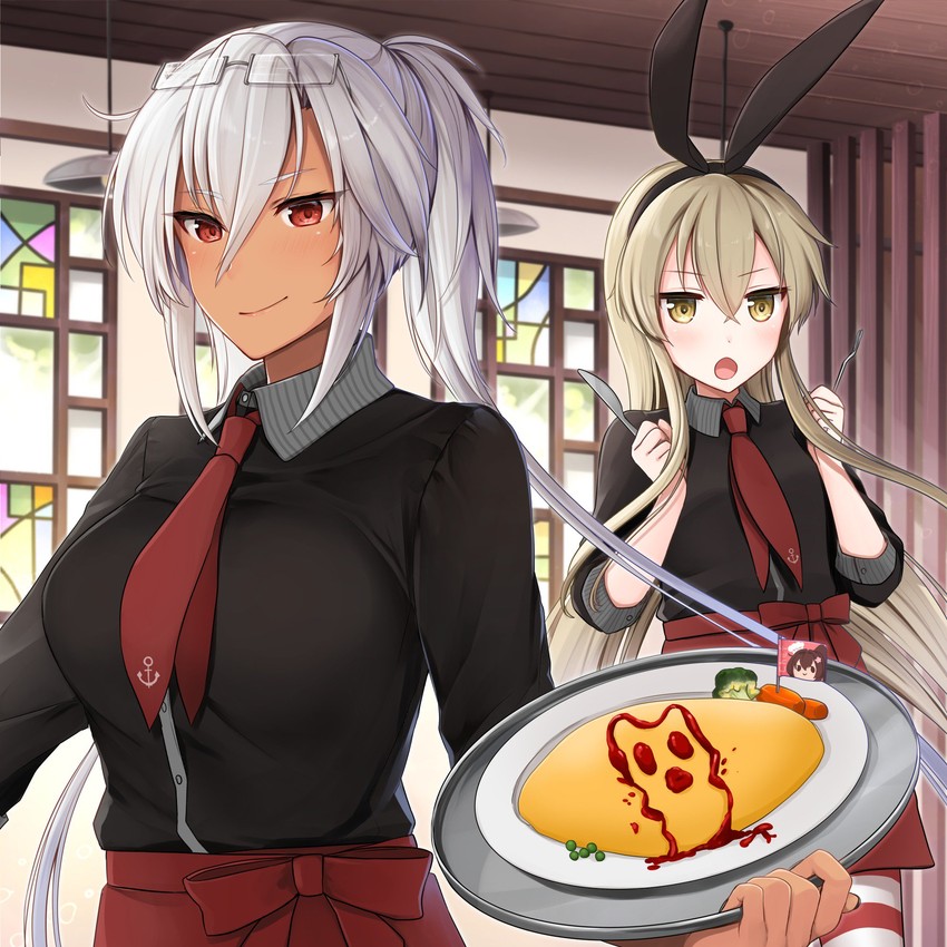 shimakaze, musashi, and musashi kai ni (kantai collection) drawn by yunamaro