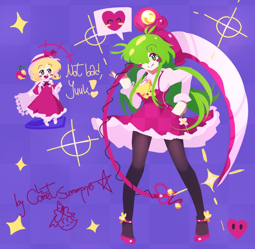kazami yuuka and elly (touhou) drawn by comet_summoner98