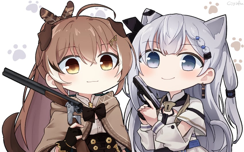 nanashi mumei and vestia zeta (hololive and 2 more) drawn by gyaheung