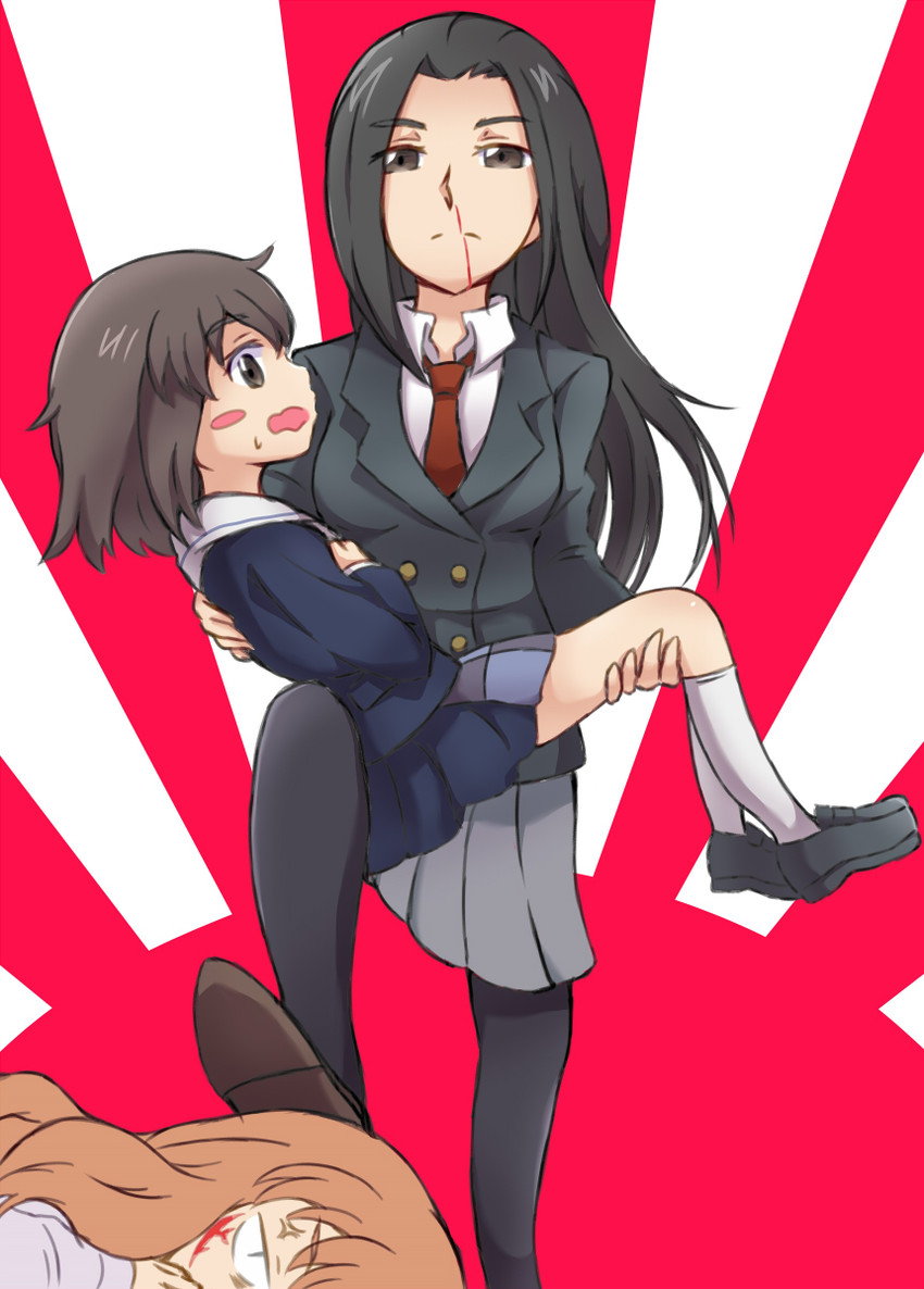 kominato ruuko, aoi akira, and urazoe iona (wixoss and 1 more) drawn by piyopiyo_(piroman)