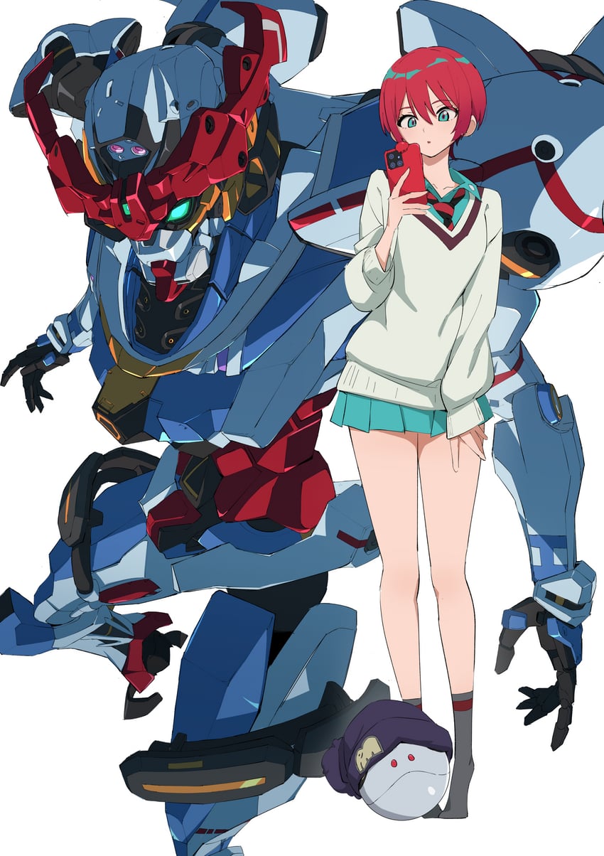 amate yuzuriha, haro, and gquuuuuux (gundam and 1 more) drawn by pen_guin15