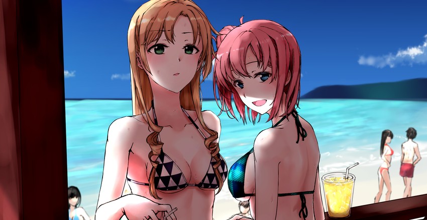 yuigahama yui and miura yumiko (yahari ore no seishun lovecome wa machigatteiru.) drawn by isaki_note