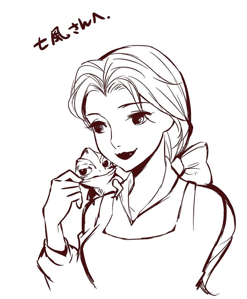 belle and pascal (disney and 2 more) drawn by hidaka_ajiko