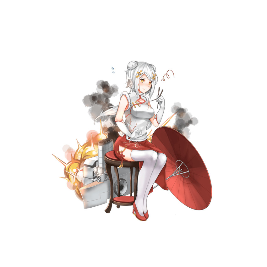 chongqing and aurora (warship girls r) drawn by 15k