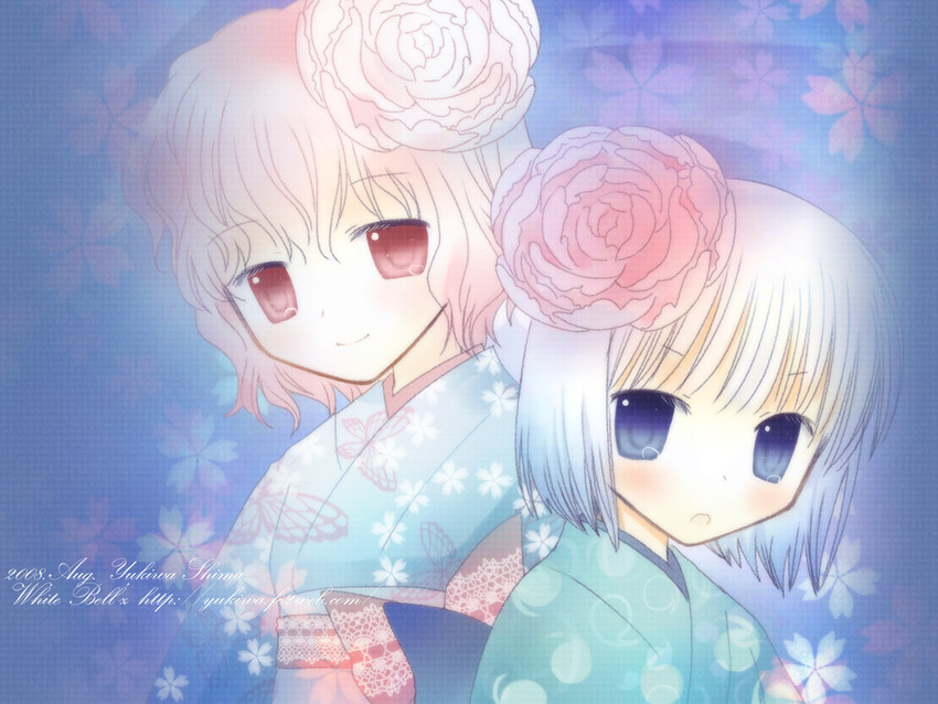 konpaku youmu and saigyouji yuyuko (touhou) drawn by shima_yukiwa