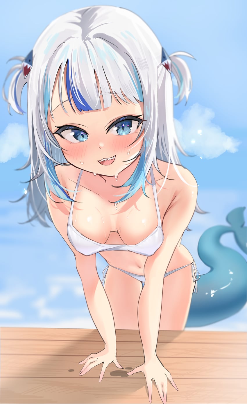 gawr gura (hololive and 1 more) drawn by rimu_(user_akkm3425)