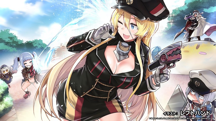 manjuu, bismarck, graf zeppelin, z46, tirpitz, and 1 more (azur lane and 1 more) drawn by lefthand