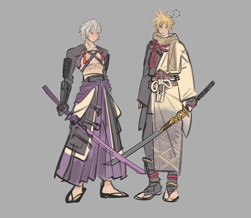 cloud strife and sephiroth (final fantasy and 2 more) drawn by mmmckayyy