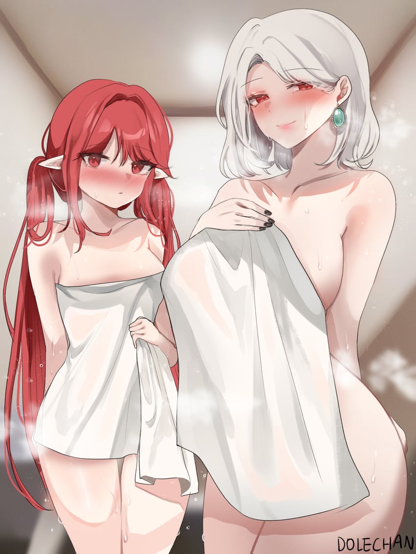 female mage and seria kirmin (dungeon and fighter) drawn by dolechan