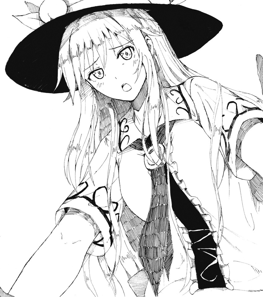 hinanawi tenshi (touhou) drawn by neropaso