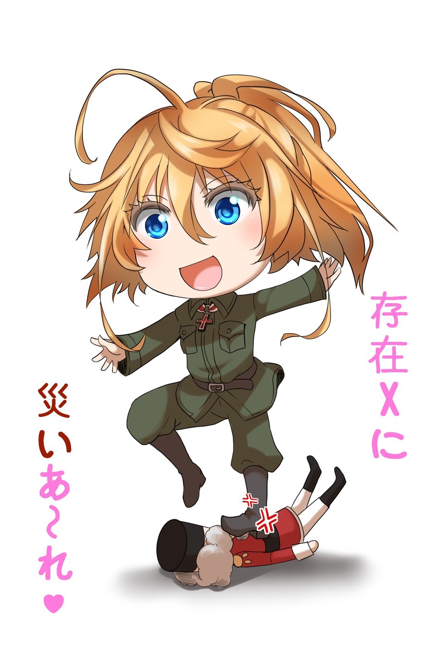 tanya degurechaff and being x (youjo senki) drawn by hal_(goshujinomocha)
