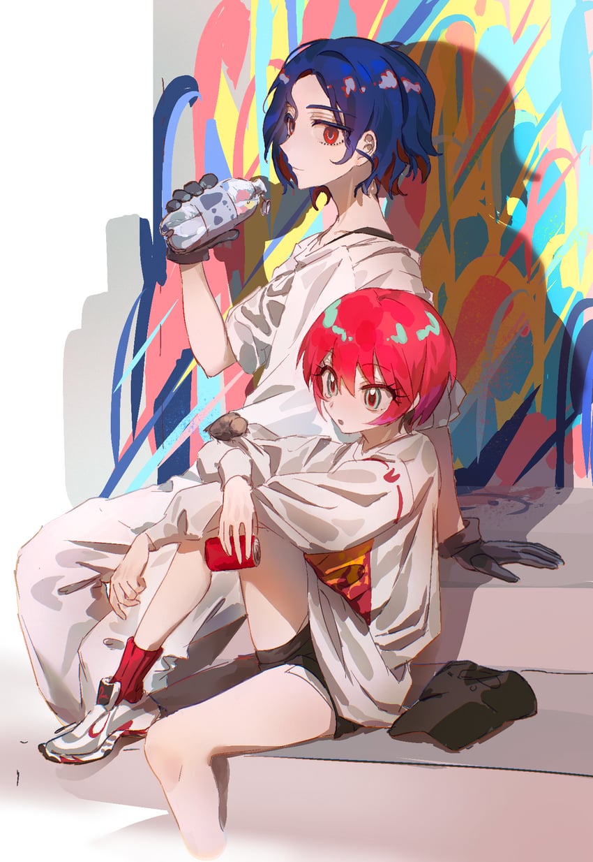 amate yuzuriha and shuji ito (gundam and 1 more) drawn by xiegegege_gezi