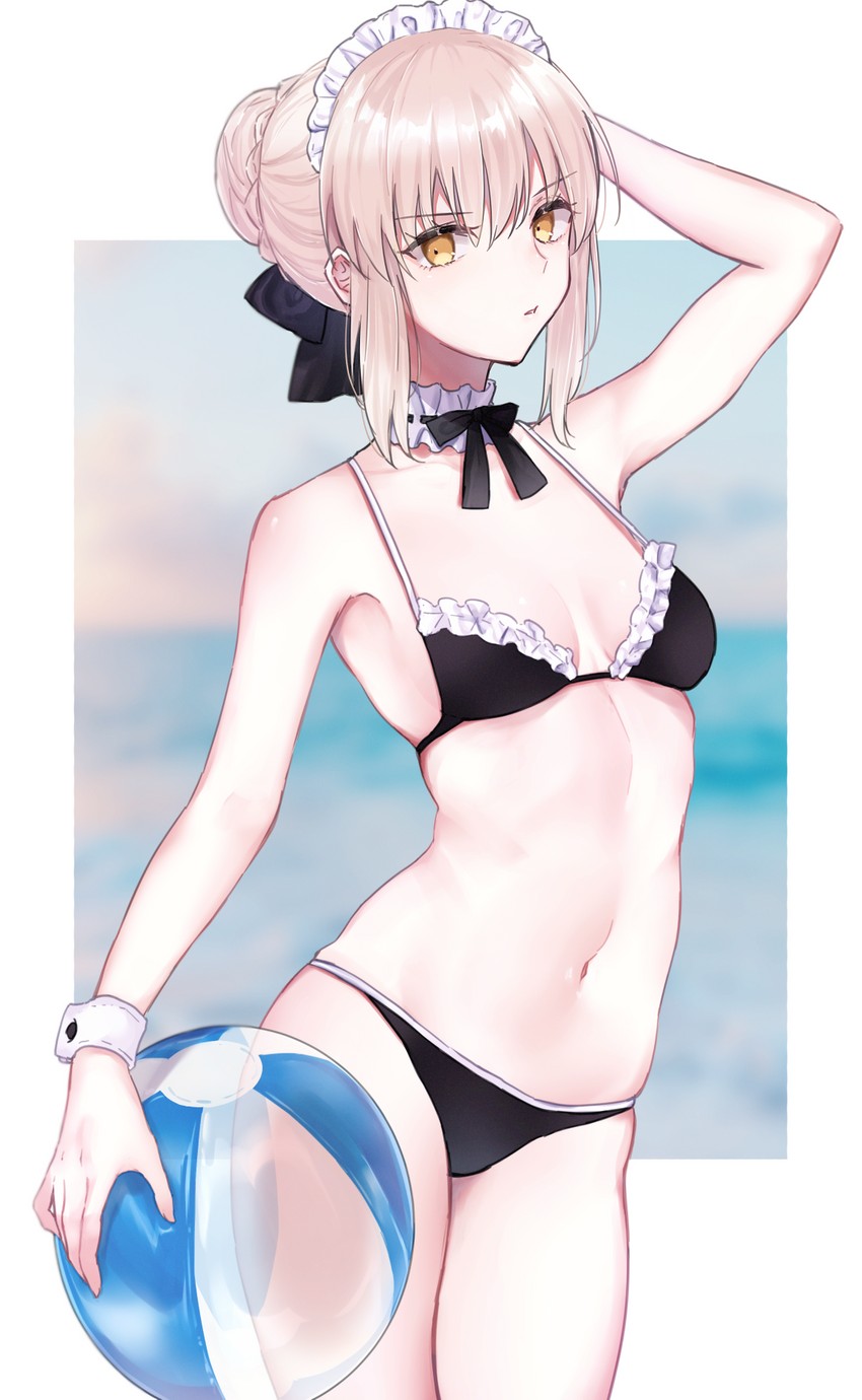 artoria pendragon and saber alter (fate and 1 more) drawn by meltymaple