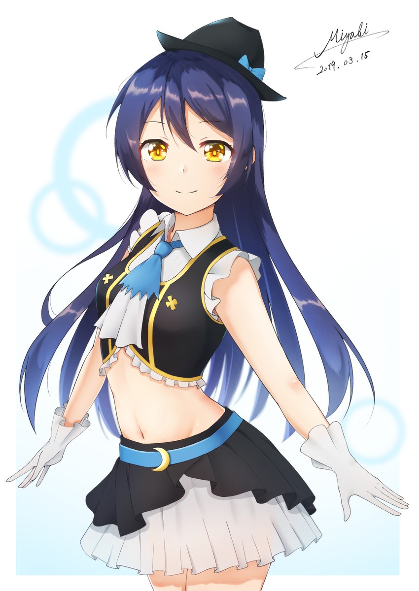 sonoda umi (love live! and 1 more) drawn by haruna_miyabi