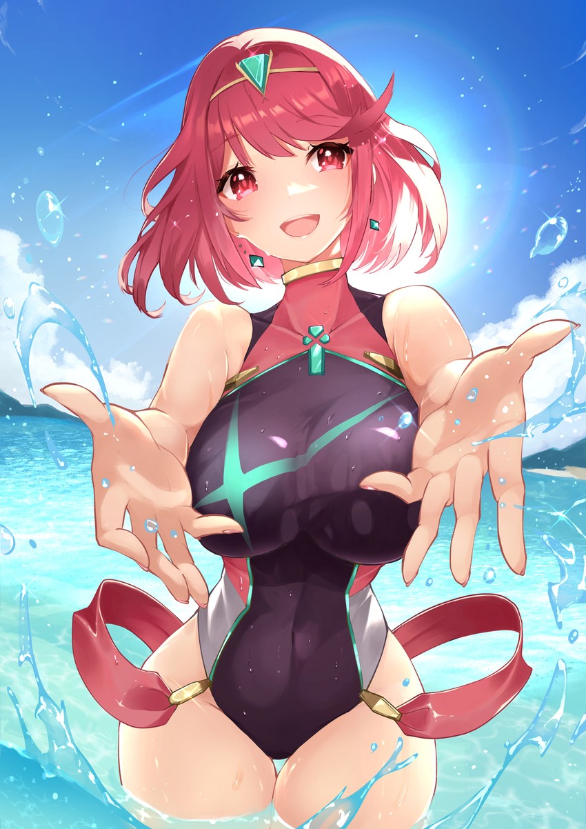 pyra (xenoblade chronicles and 1 more) drawn by risumi_(taka-fallcherryblossom)