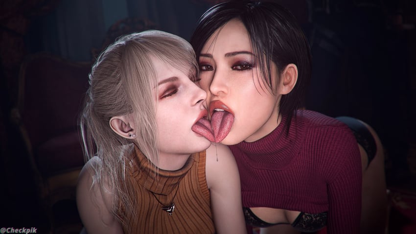 ada wong and ashley graham (resident evil and 1 more) drawn by checkpik