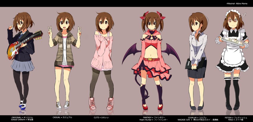 hatsune miku, hirasawa yui, toyosaki aki, and nagase jun (vocaloid and 3 more) drawn by myuto_(advent_retribution)