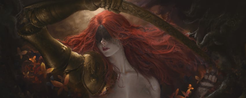 malenia blade of miquella and malenia goddess of rot (elden ring) drawn by roiven