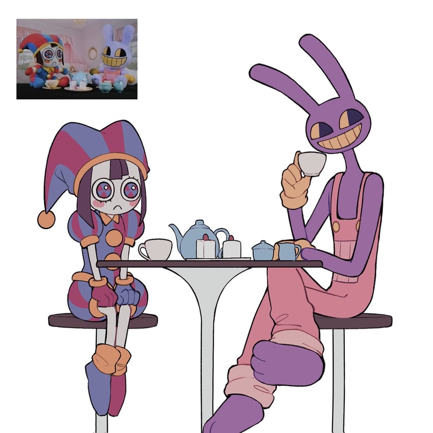pomni and jax (the amazing digital circus) drawn by skn_1027