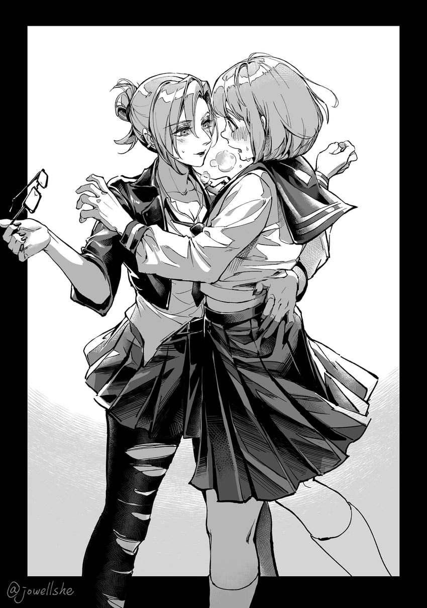 armin arlert and annie leonhart (shingeki no kyojin and 1 more) drawn by jowell_she