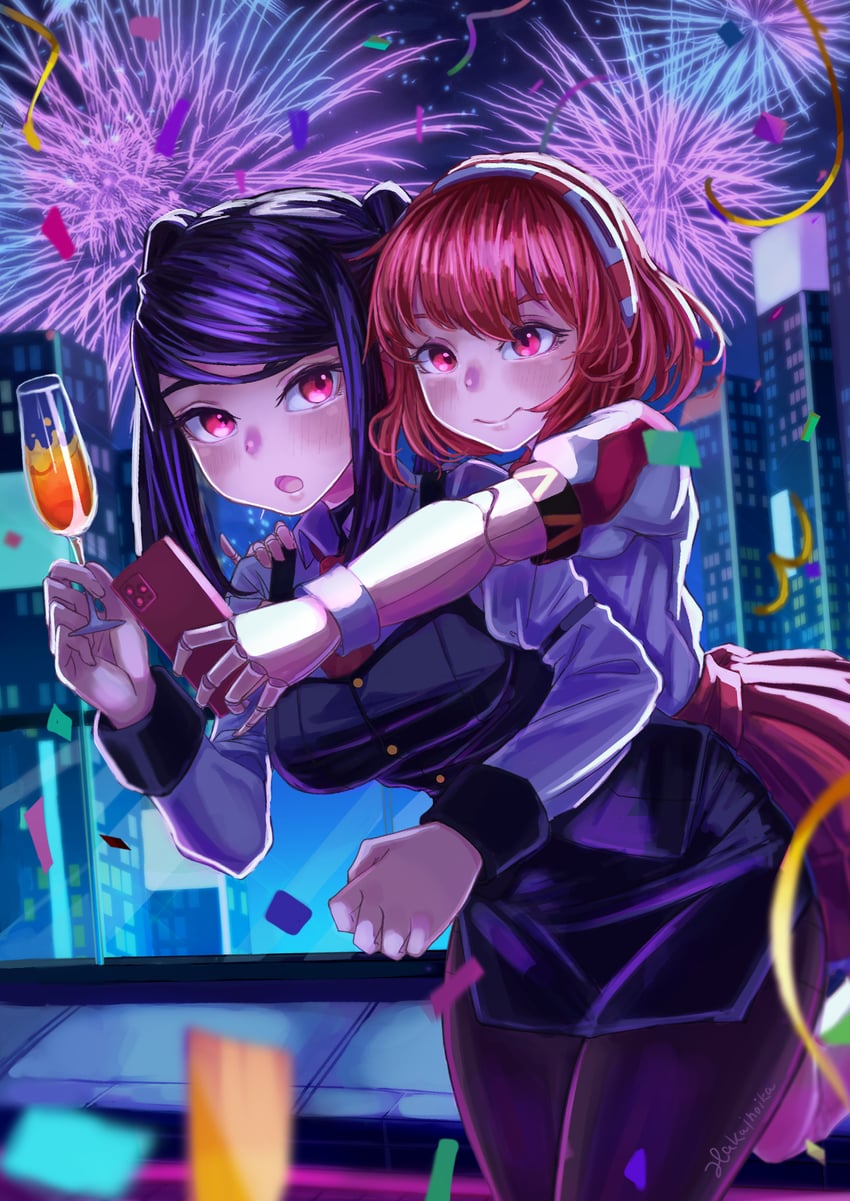 jill stingray and dorothy haze (va-11 hall-a) drawn by hakai_no_ika