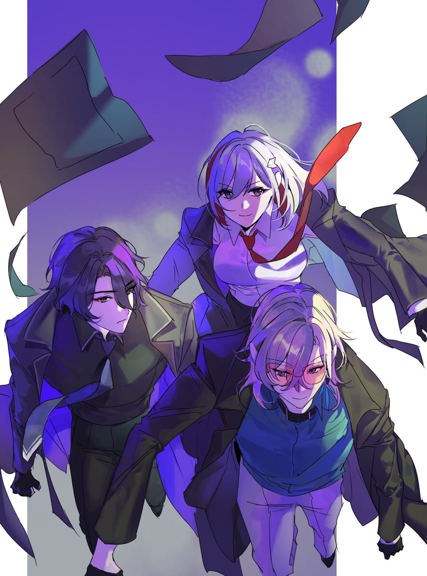 aventurine, dr. ratio, and topaz (honkai and 1 more) drawn by fsuusux
