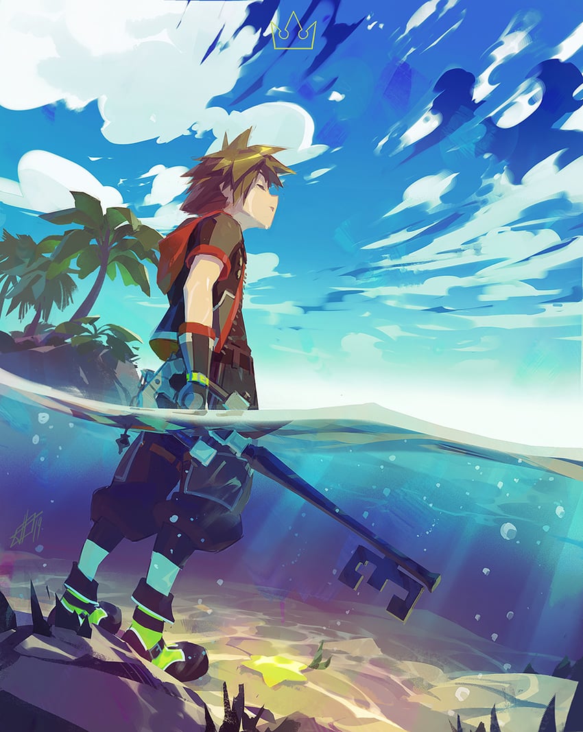 sora (kingdom hearts and 1 more) drawn by toni_infante