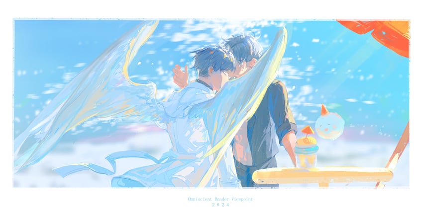 kim dokja and yoo joonghyuk (omniscient reader's viewpoint) drawn by lantercat