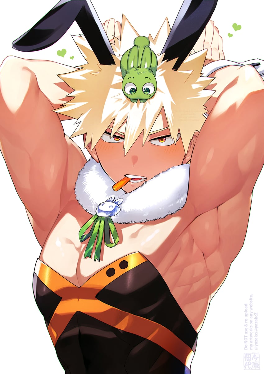 midoriya izuku and bakugou katsuki (boku no hero academia) drawn by yazaki_(yazakc)