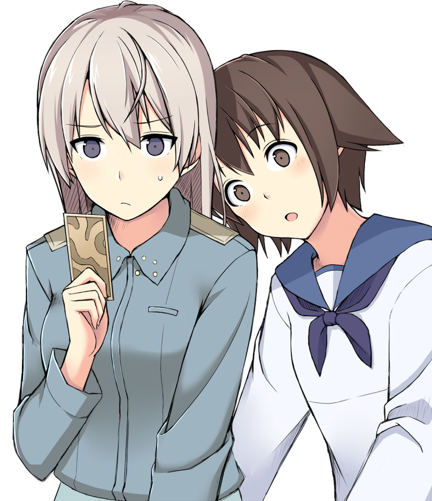 eila ilmatar juutilainen and miyafuji yoshika (world witches series and 1 more) drawn by momiji7728