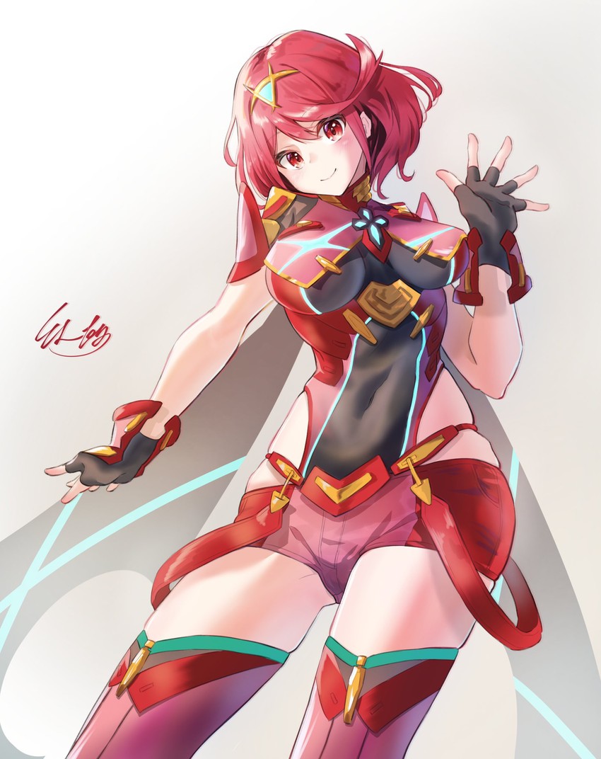pyra (xenoblade chronicles and 1 more) drawn by l-phy