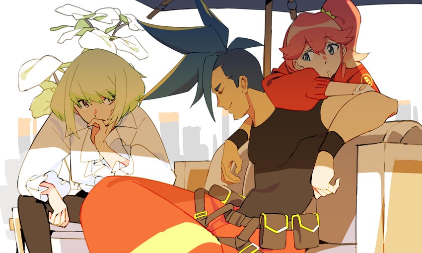 lio fotia, galo thymos, and aina ardebit (promare) drawn by wi_st_i