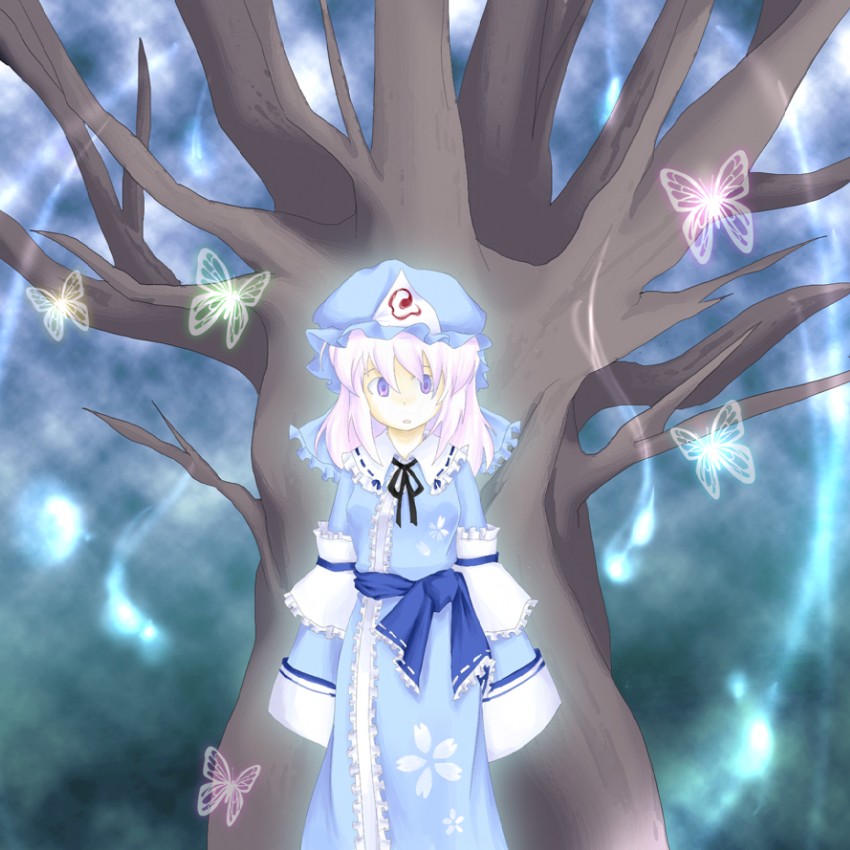 saigyouji yuyuko and saigyou ayakashi (touhou) drawn by bow_(understand)