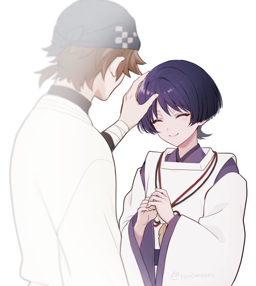 scaramouche and niwa (genshin impact) drawn by mikou_(toromappo)