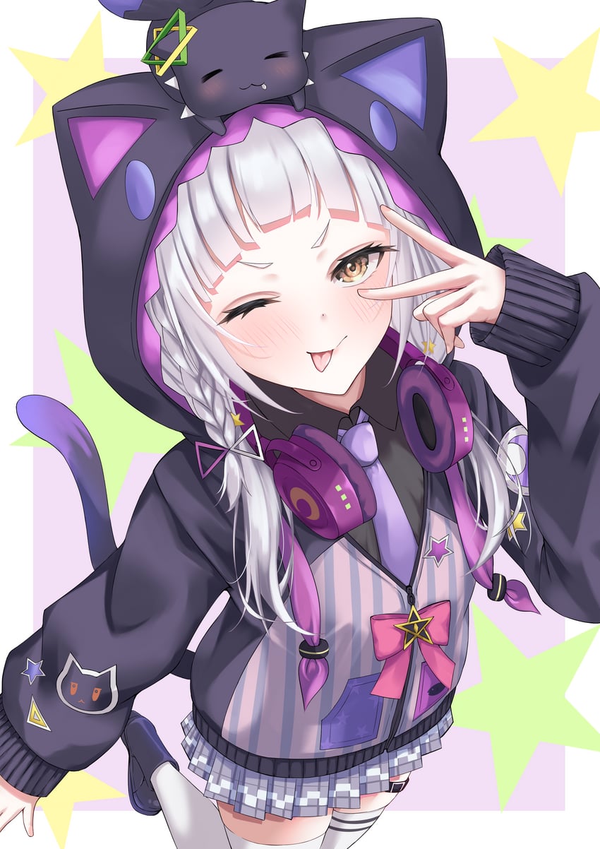 murasaki shion and shiokko (hololive) drawn by mitsu_3_33