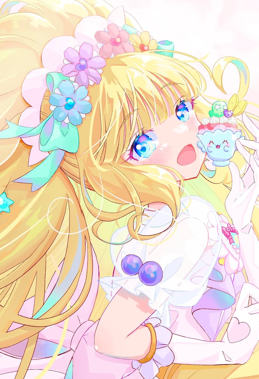 kasai amane, cure finale, recipipi, and parfait recipipi (precure and 1 more) drawn by lilylily0601