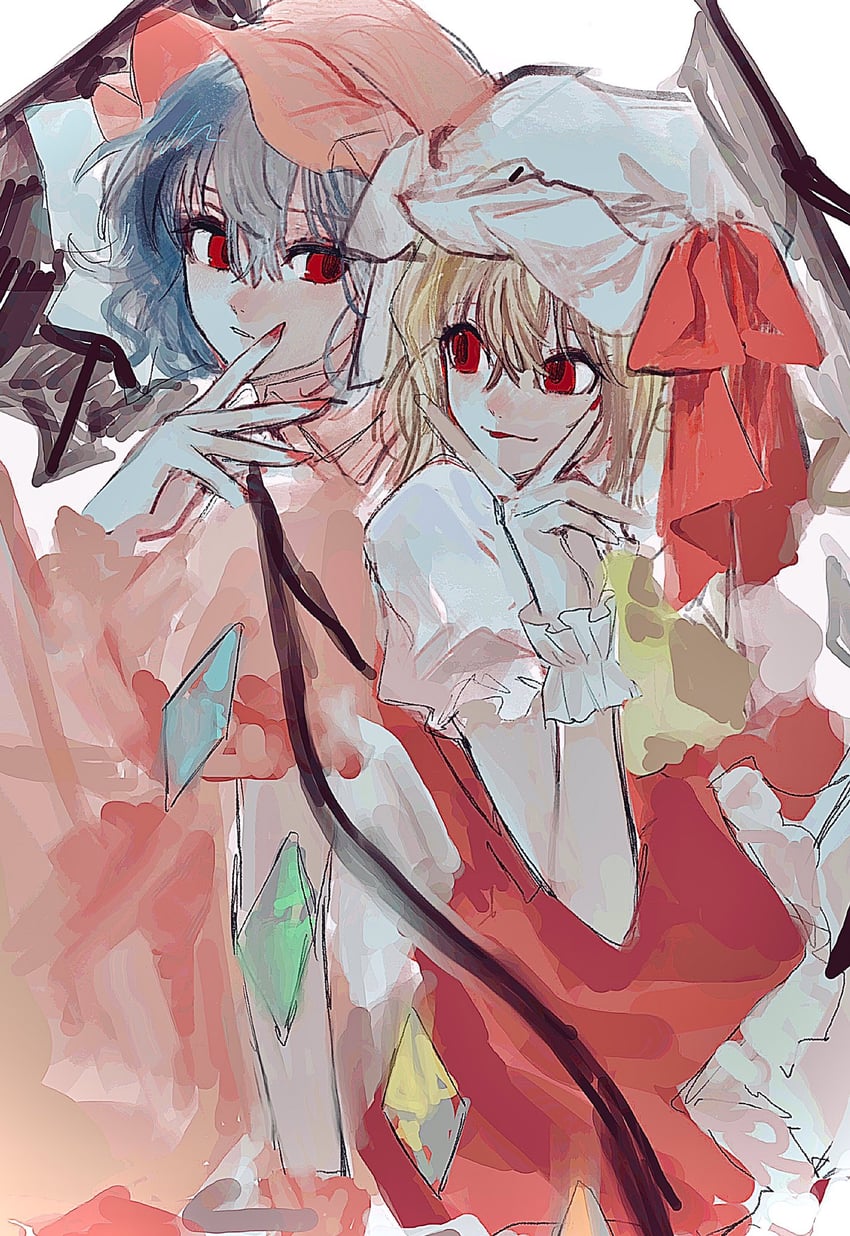 remilia scarlet and flandre scarlet (touhou and 1 more) drawn by gotagotay