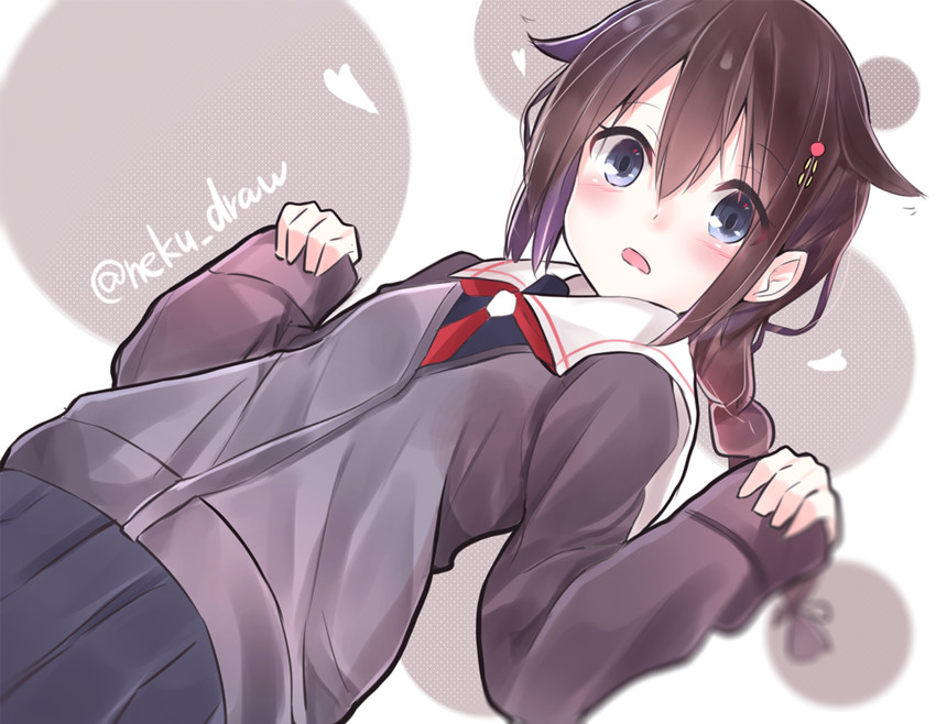 shigure and shigure kai ni (kantai collection) drawn by neku_(neku_draw)