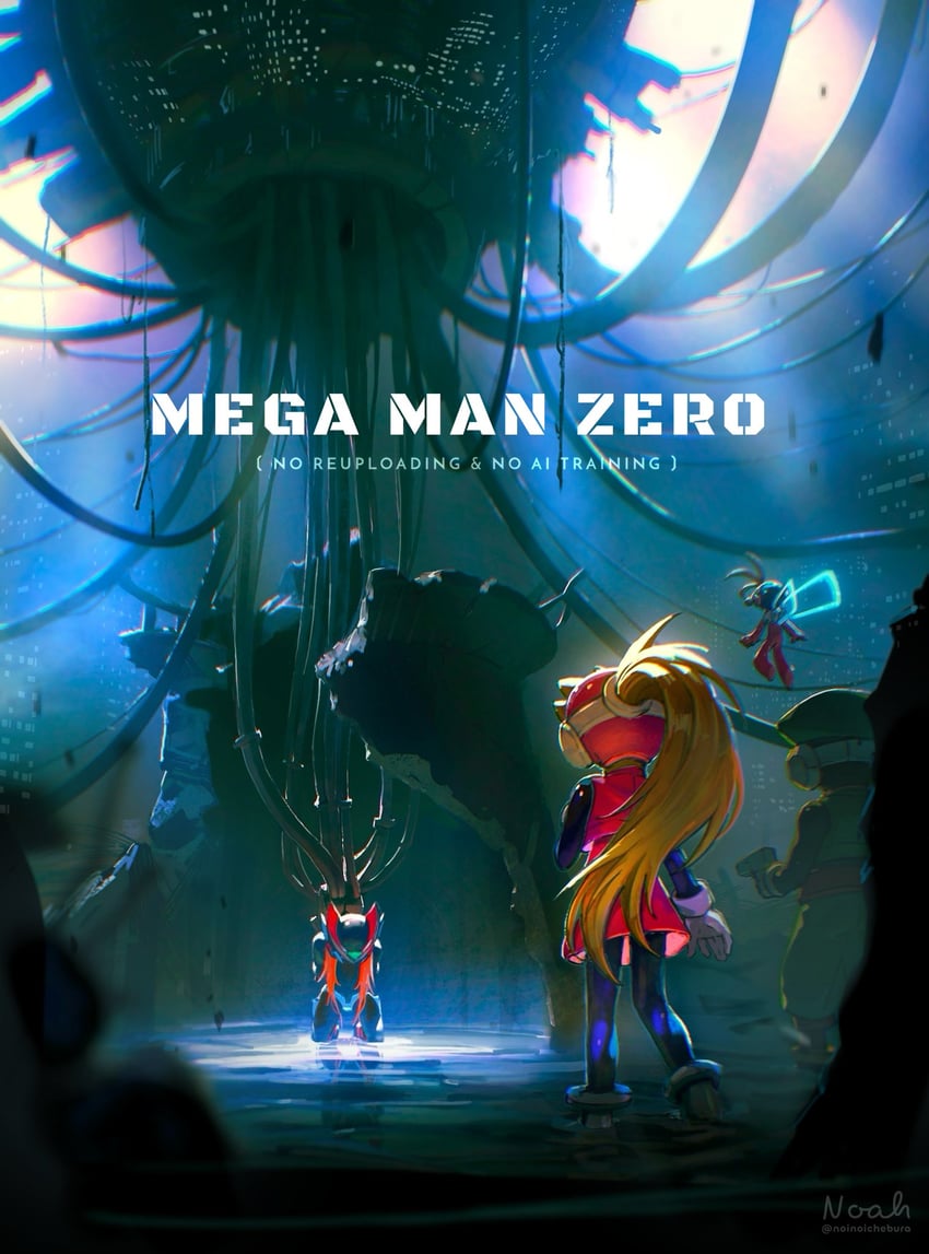 zero, zero(z), and ciel (mega man and 2 more) drawn by noah_(rokoroko)