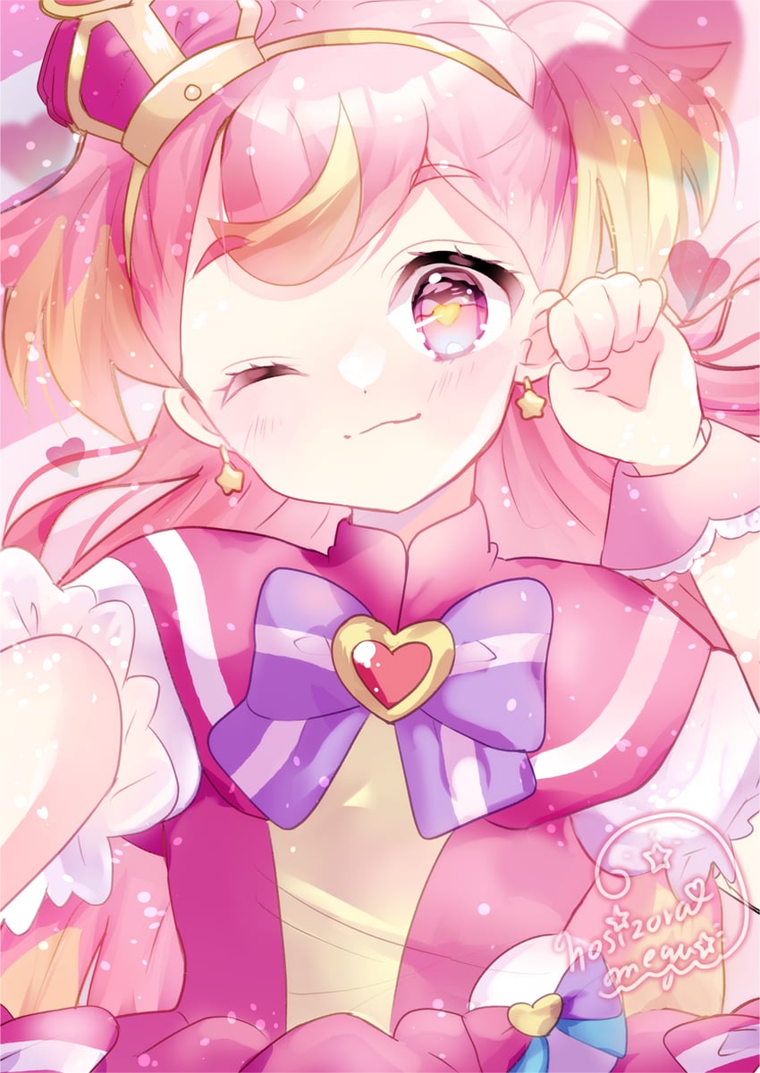 inukai komugi and cure wonderful (precure and 1 more) drawn by hoshizora_megu