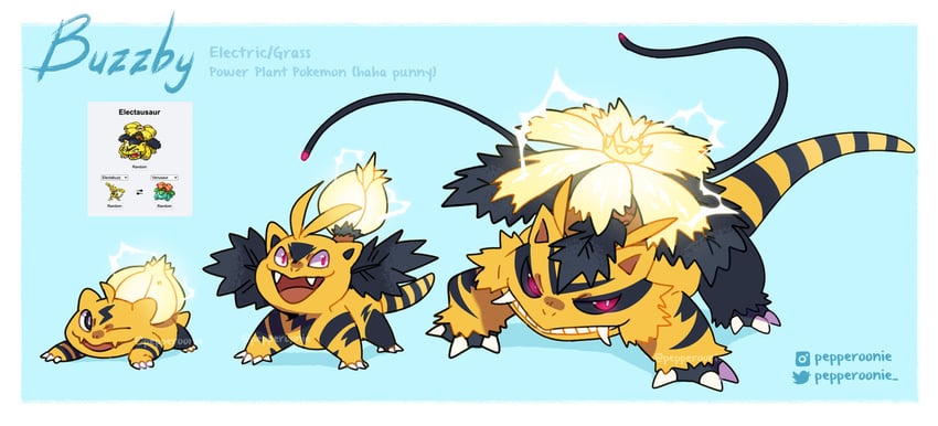 bulbasaur, ivysaur, venusaur, elekid, and electabuzz (pokemon) drawn by sieepybear