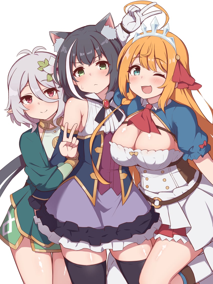 karyl, kokkoro, and pecorine (princess connect!) drawn by fizz_(pixiv34498626)