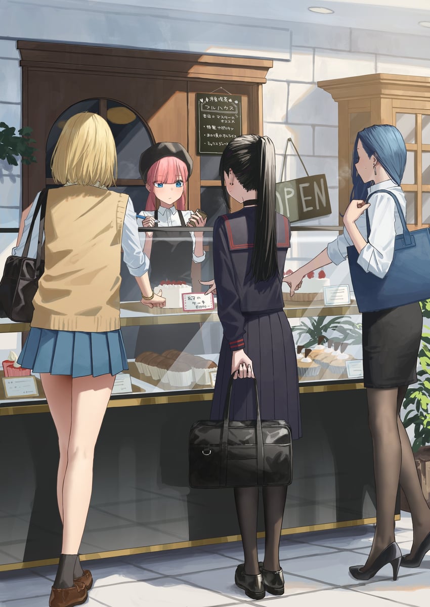 enokawa kokoro, kimishima touka, kunitomi ryouka, and kuroba mitsuha (original) drawn by hara_kenshi