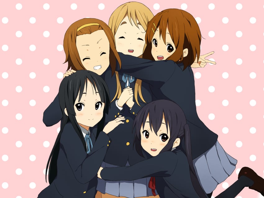 akiyama mio, nakano azusa, hirasawa yui, tainaka ritsu, and kotobuki tsumugi (k-on!) drawn by kicchi_(tmgk)