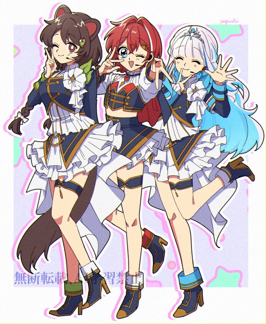 lize helesta, ange katrina, and inui toko (nijisanji) drawn by yaguyaguchii
