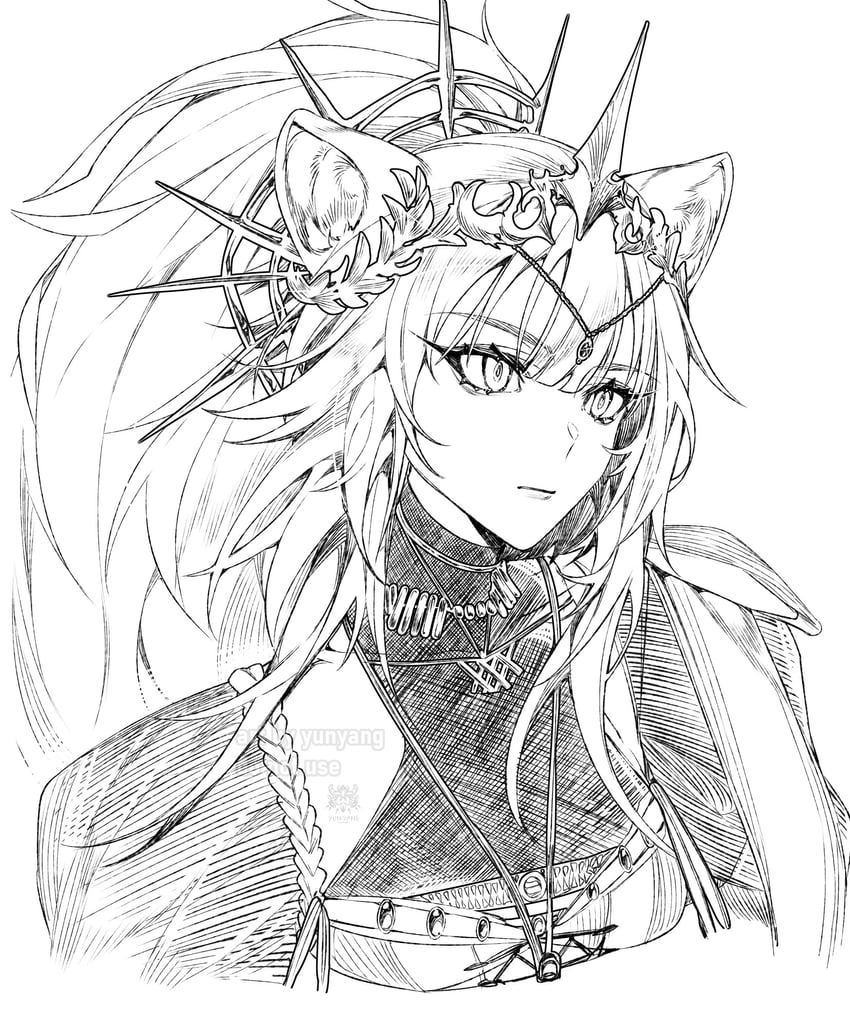 siege and vina victoria (arknights) drawn by yun-yang
