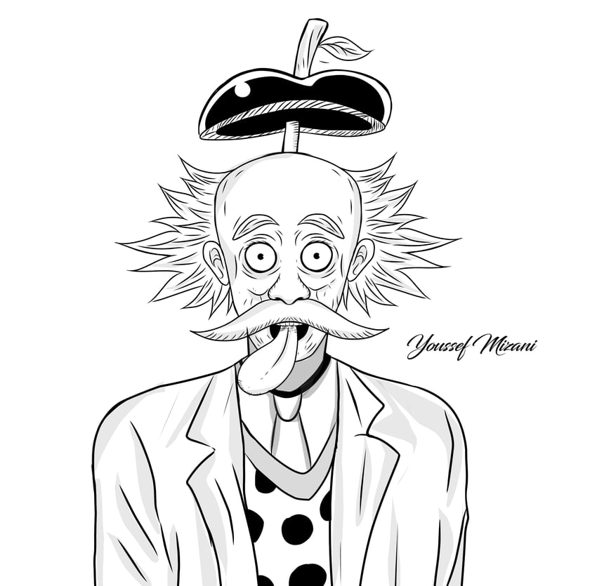 dr. vegapunk and albert einstein (one piece) drawn by youssef_mizani