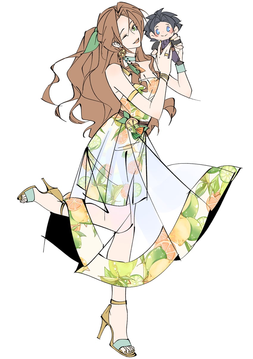 aerith gainsborough and zack fair (final fantasy and 2 more) drawn by mianmian741