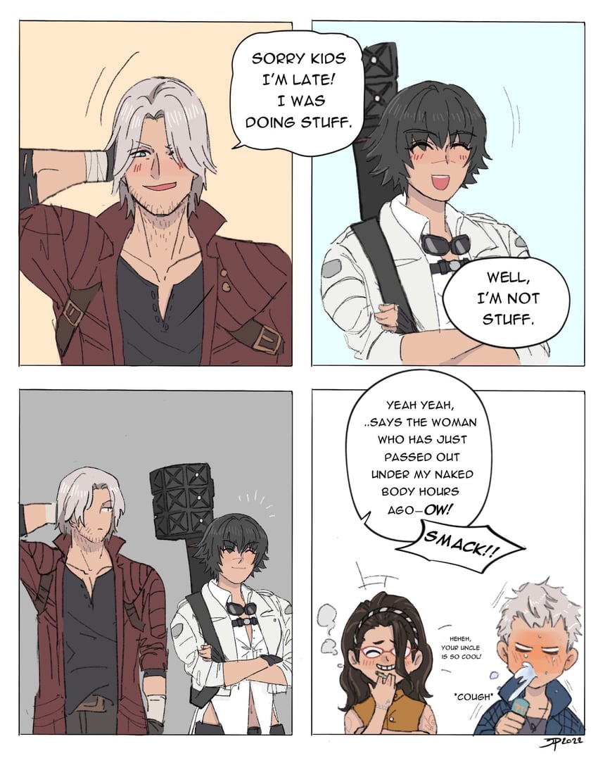 dante, lady, nero, and nico (devil may cry and 1 more) drawn by jumpoon