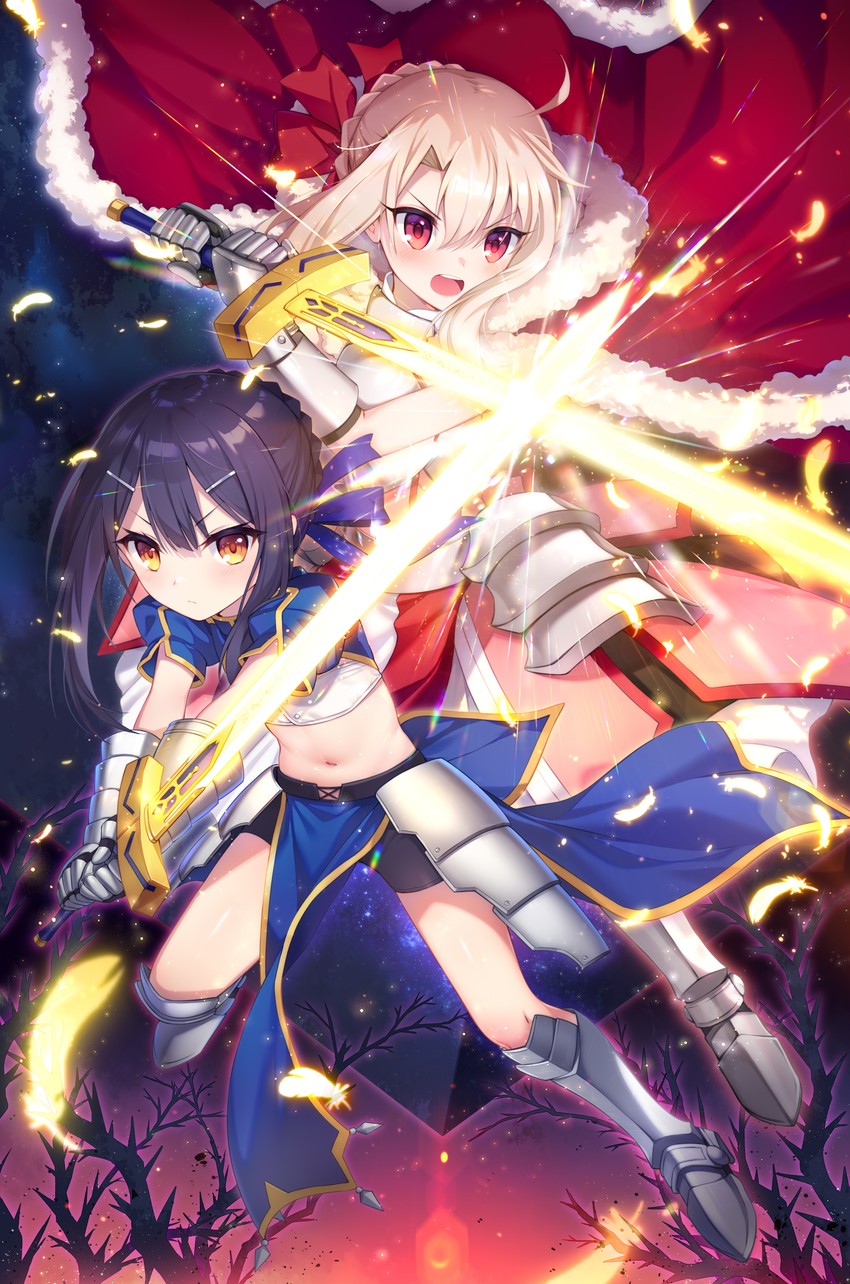 illyasviel von einzbern and miyu edelfelt (fate and 1 more) drawn by taro_(ultrataro)